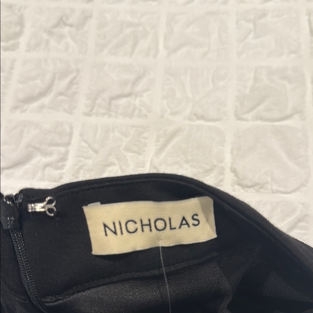 NICHOLAS Black and White Halter Sheath Maxi Dress - Picture 2 of 3